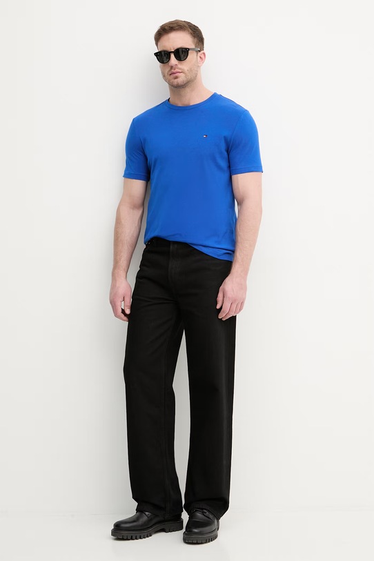 Tommy Hilfiger t-shirt Ανδρικό βαμβακερό MW0MW39995 μπλε SS26