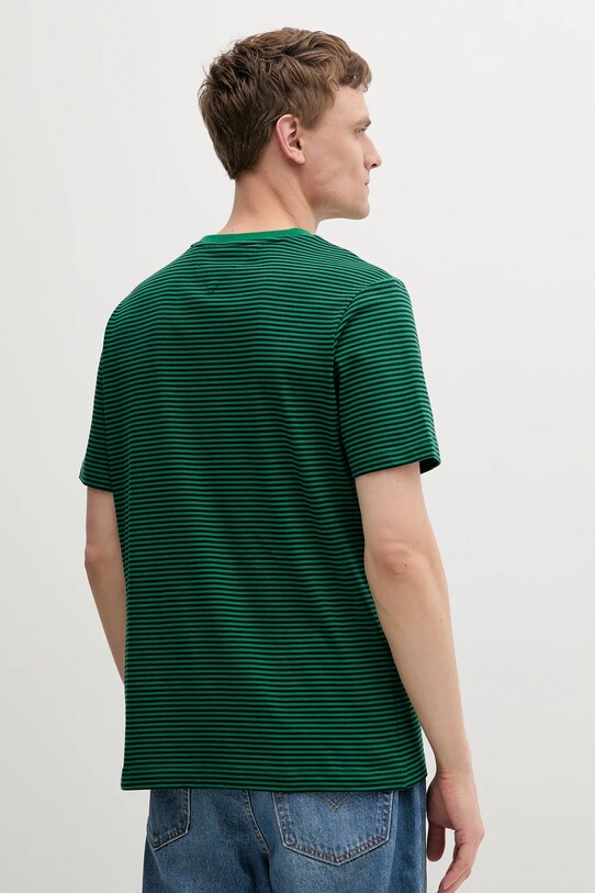 Tommy Hilfiger tricou din bumbac MW0MW39995 verde SS25