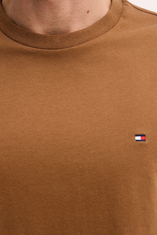 Tommy Hilfiger t-shirt bawełniany MW0MW39995 brązowy