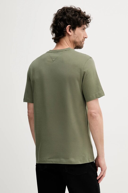 Tommy Hilfiger tricou din bumbac MW0MW39995 verde SS25