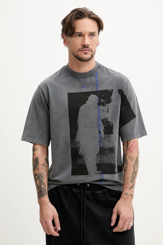 A-COLD-WALL* t-shirt bawełniany nadruk szary ACWMTS214