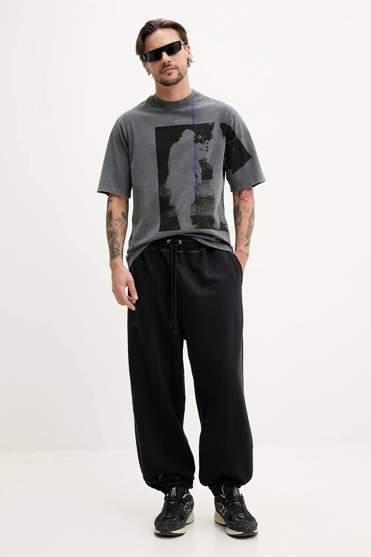 A-COLD-WALL* t-shirt bawełniany ACWMTS214 szary SS25