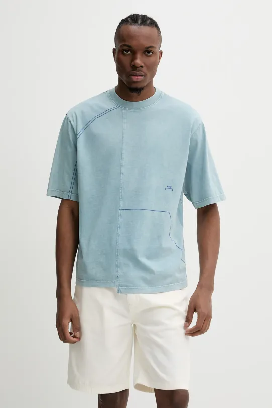 Хлопковая футболка A-COLD-WALL* relaxed голубой ACWMTS208
