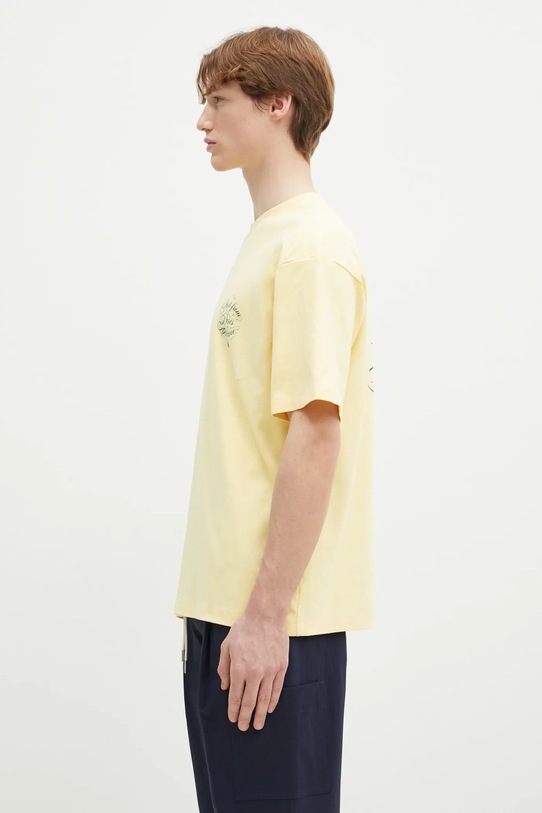 Бавовняна футболка Drôle de Monsieur Le T-Shirt Slogan Vignes F.TS226.CO002.BAN жовтий SS25