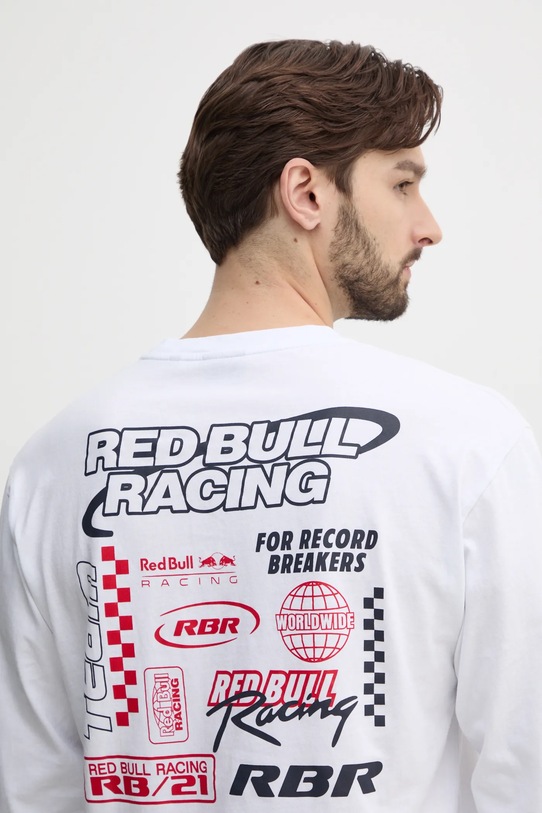 Red Bull Racing x Pepe Jeans camicia a maniche lunghe SPEED LOGO LS TEE bianco RM500013