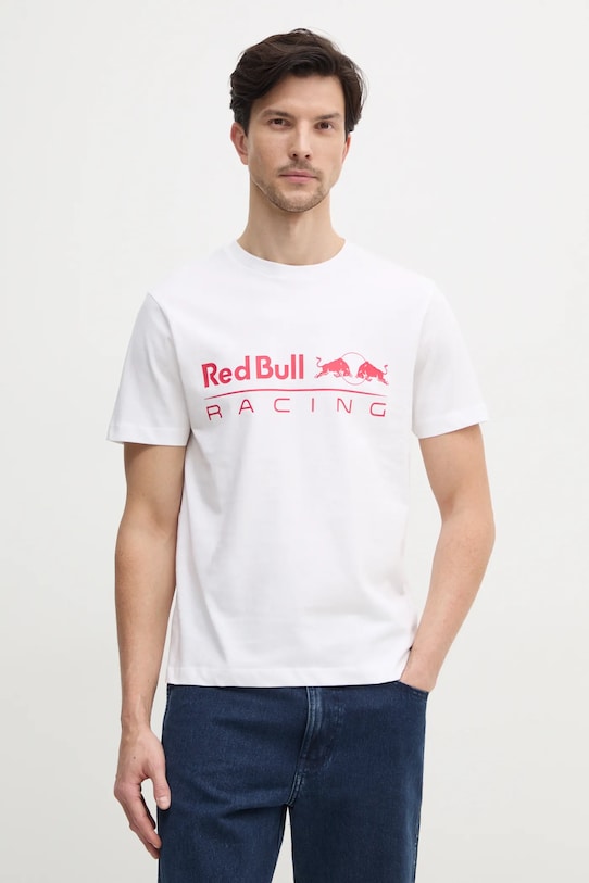 Bavlnené tričko Red Bull Racing x Pepe Jeans LOGO TEE slim biela RM500016