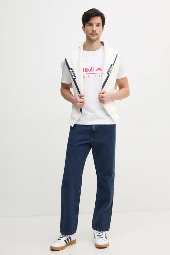 Бавовняна футболка Red Bull Racing x Pepe Jeans LOGO TEE RM500016 білий SS25