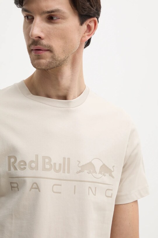 Red Bull Racing x Pepe Jeans t-shirt bawełniany LOGO TEE beżowy RM500016