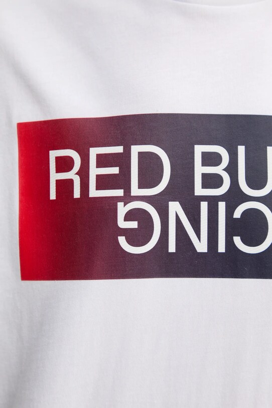 Red Bull Racing x Pepe Jeans t-shirt bawełniany OMBRE LOGO TEE RM500019 biały