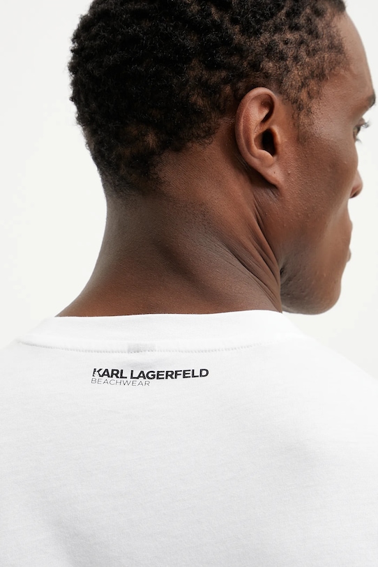 Bavlněné tričko Karl Lagerfeld bílá A2M46038
