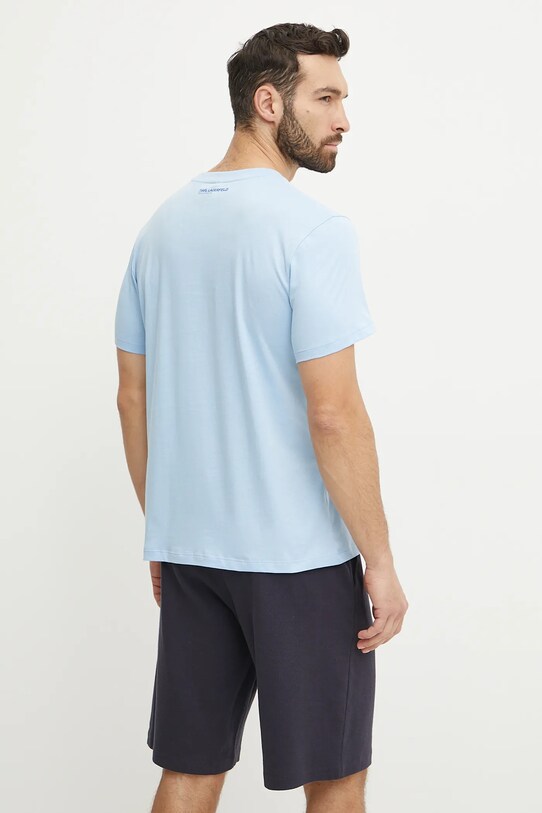 Karl Lagerfeld tricou din bumbac A2M46038 albastru SS25