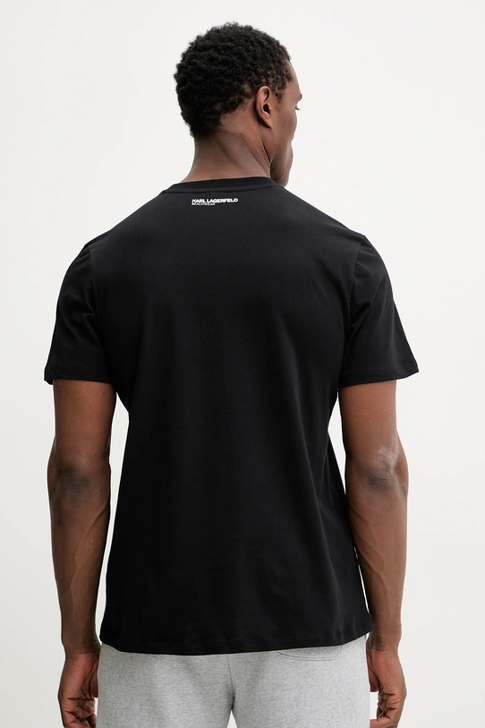 Odjeća Pamučna majica Karl Lagerfeld A2M46038 crna