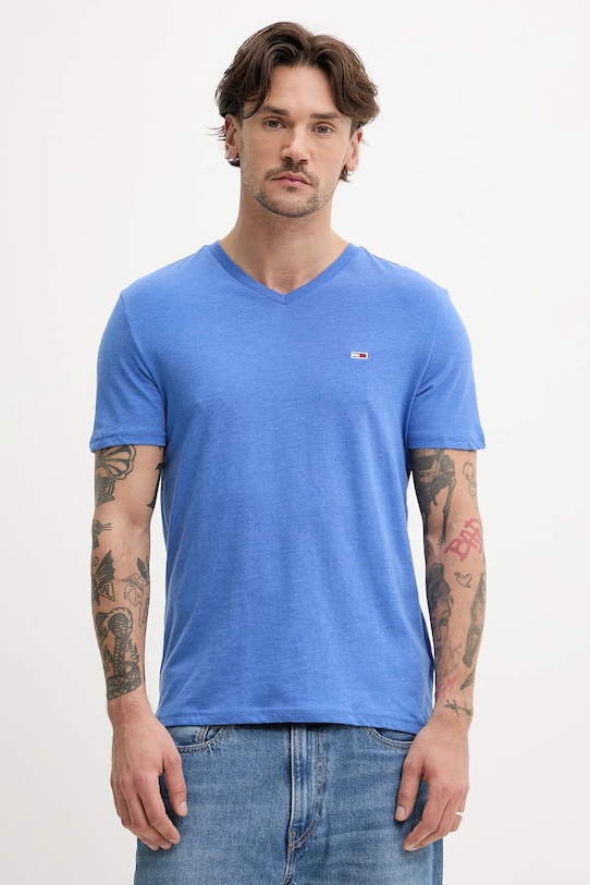 Футболка Tommy Jeans slim фіолетовий DM0DM20364