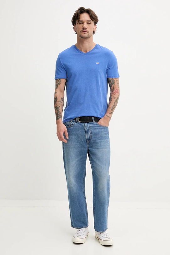 Tommy Jeans tricou DM0DM20364 violet SS25