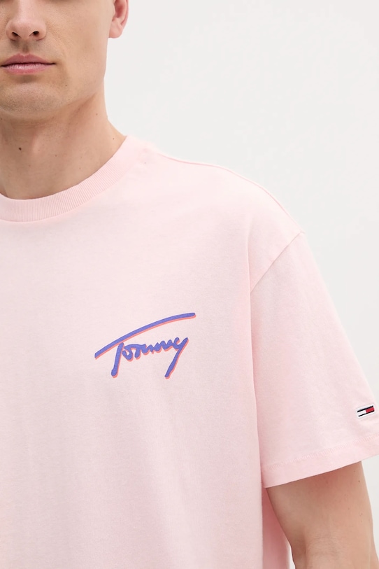 Îmbrăcăminte Tommy Jeans tricou din bumbac DM0DM20768 roz