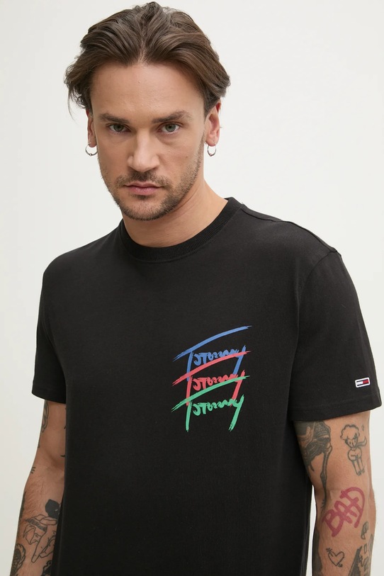 Tommy Jeans tricou din bumbac negru DM0DM20771