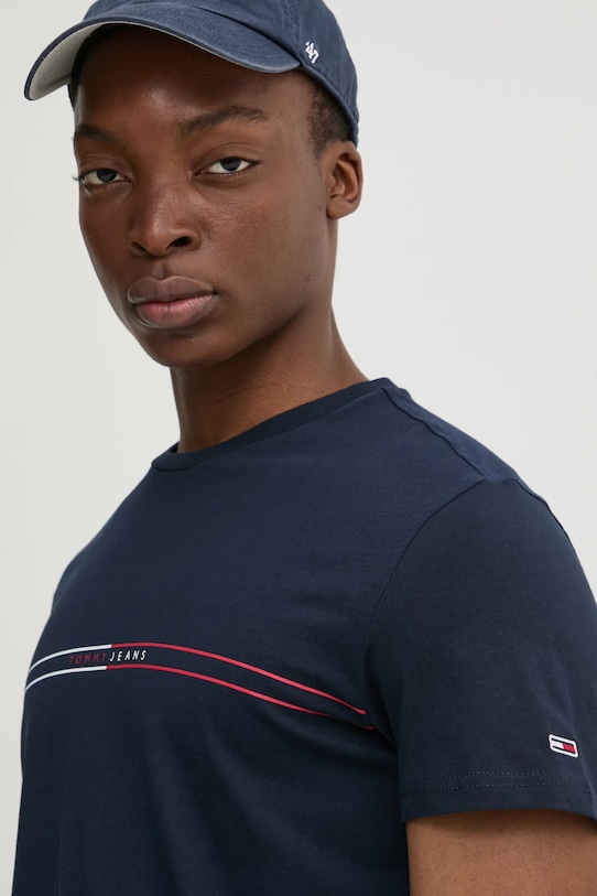 Tričko Tommy Jeans tmavomodrá DM0DM20779