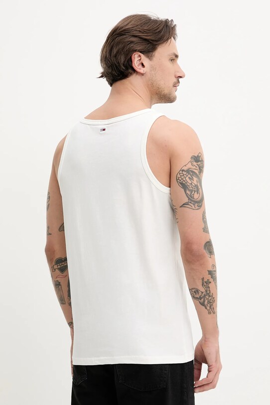 Oblečení Bavlněné tričko Tommy Jeans DM0DM20790 bílá