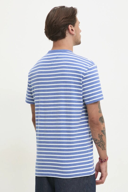Одежда Хлопковая футболка Tommy Jeans DM0DM20802 фиолетовой