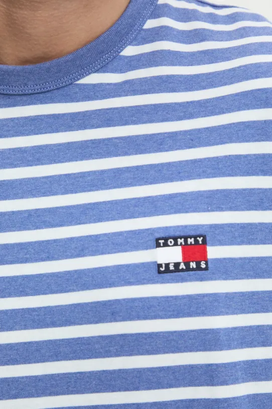 Бавовняна футболка Tommy Jeans DM0DM20802 фіолетовий