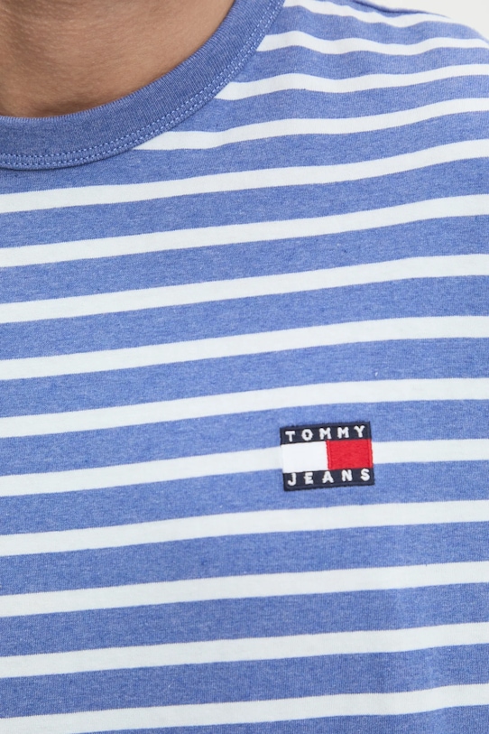 Bombažna kratka majica Tommy Jeans DM0DM20802 vijolična