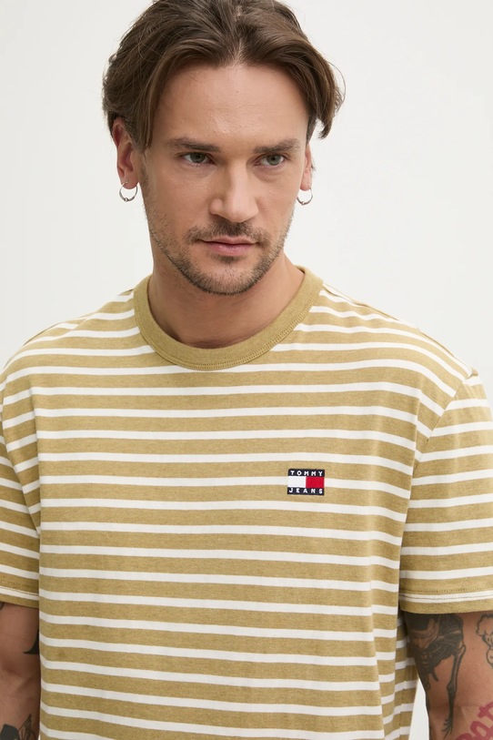 Tommy Jeans t-shirt bawełniany zielony DM0DM20802