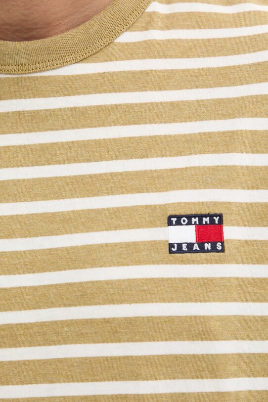 Хлопковая футболка Tommy Jeans DM0DM20802 зелёный
