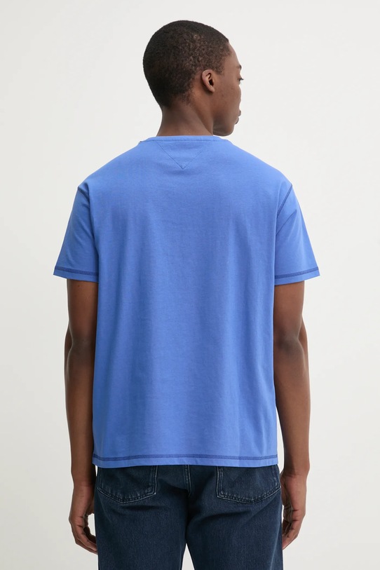 Odzież Tommy Jeans t-shirt bawełniany DM0DM20805 niebieski
