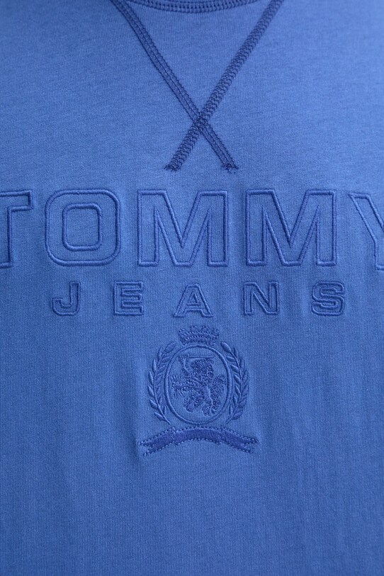 Tommy Jeans t-shirt bawełniany DM0DM20805 niebieski