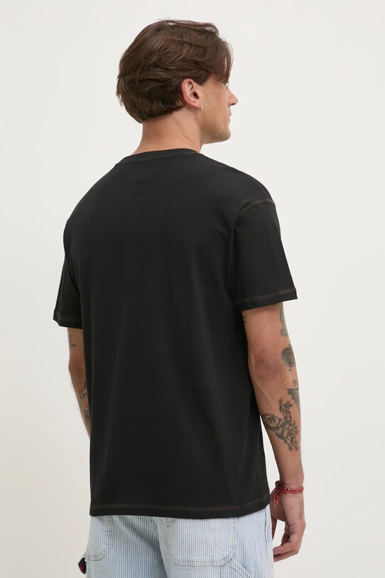 Îmbrăcăminte Tommy Jeans tricou din bumbac DM0DM20805 negru