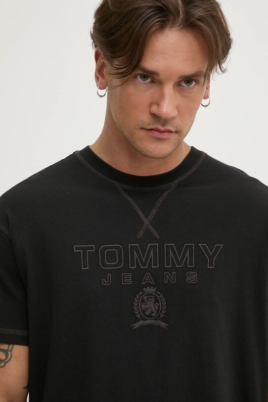 Tommy Jeans tricou din bumbac negru DM0DM20805