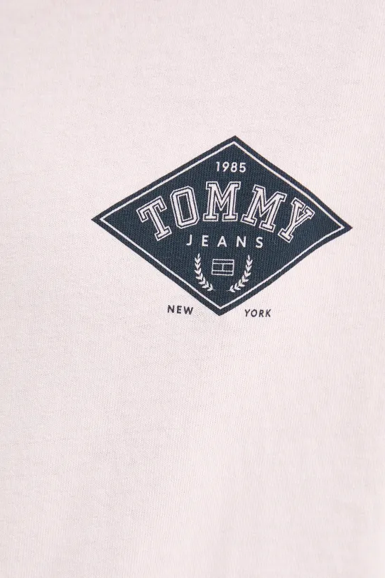 Бавовняна футболка Tommy Jeans DM0DM20806 рожевий