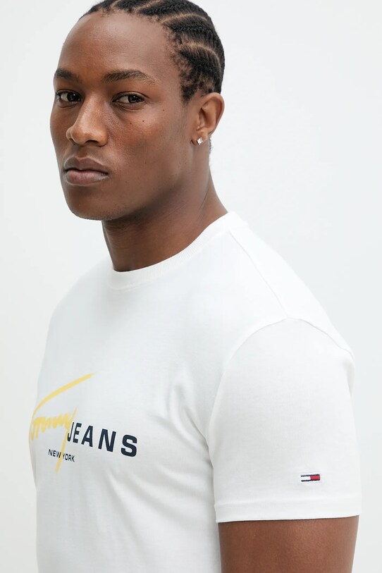 Tommy Jeans tricou din bumbac alb DM0DM20817