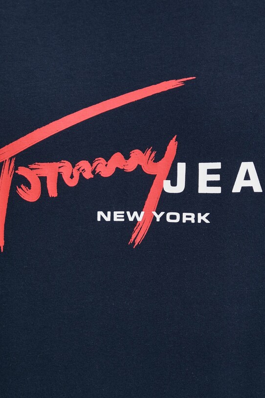Хлопковая футболка Tommy Jeans DM0DM20817 тёмно-синий