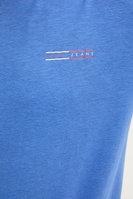 Памучна тениска Tommy Jeans виолетов DM0DM21303