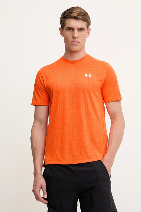Under Armour tricou de antrenament UA Tech Geotessa cu modele portocaliu 1382182