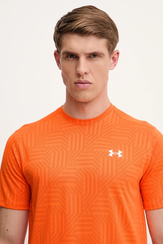 Under Armour t-shirt treningowy UA Tech Geotessa pomarańczowy 1382182