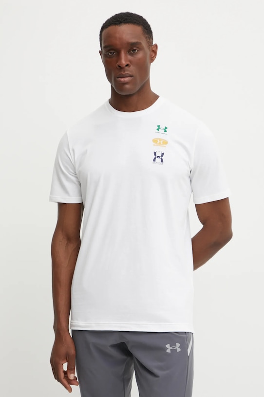 Μπλουζάκι προπόνησης Under Armour κανονικό λευκό 1390165