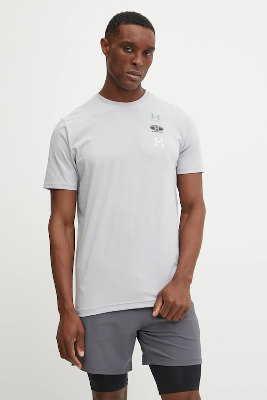 Ρούχα Μπλουζάκι προπόνησης Under Armour 1390165 γκρί