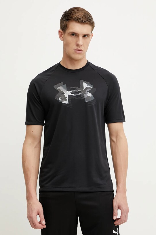 Under Armour tricou de antrenament Tech Print Fill print negru 1390208