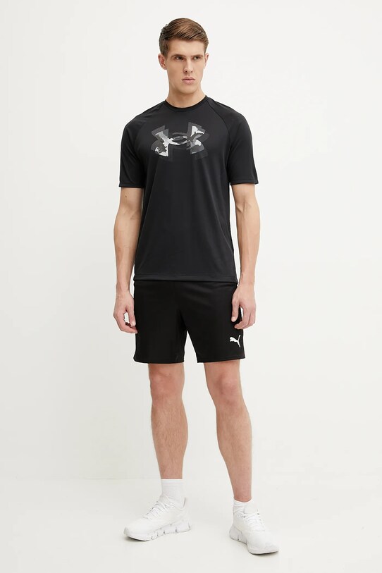 Under Armour tricou de antrenament Tech Print Fill 1390208 negru SS25