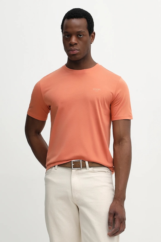 Joop! t-shirt bawełniany pomarańczowy 30045926