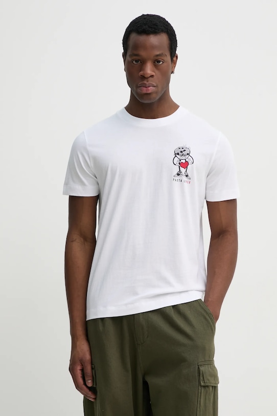 Bavlněné tričko Joop! potisk bílá 30045691