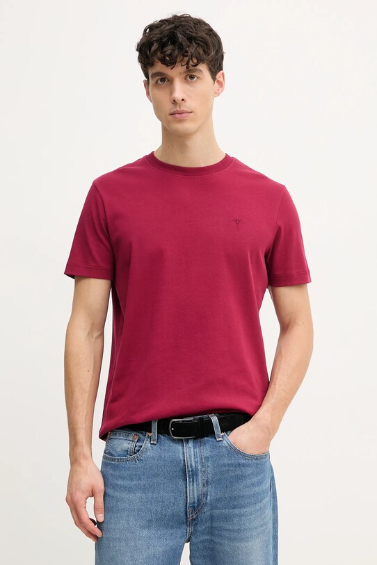 Joop! tricou din bumbac uni burgundia 30045539