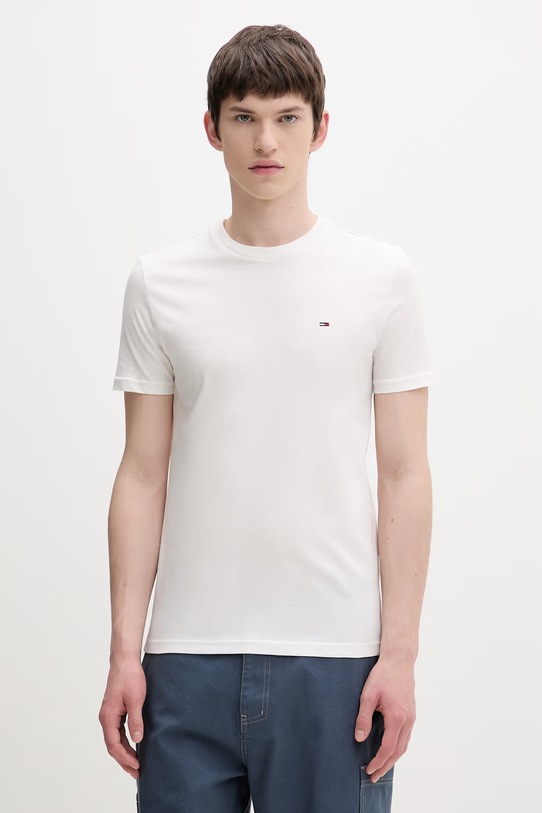 Tommy Jeans basic tričko pánske bavlnené 2-balenie DM0DM20687 béžová SS26