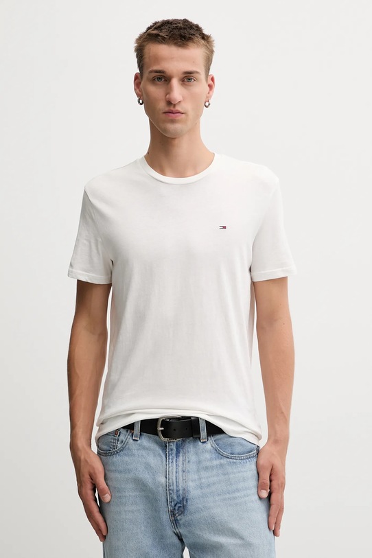 Tommy Jeans tricou din bumbac 3-pack uni bleumarin DM0DM21579