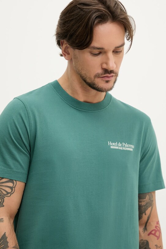 Bavlněné tričko Abercrombie & Fitch zelená KI123.5001.300