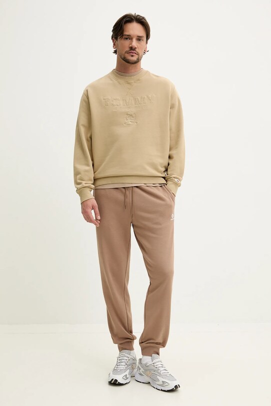 Bavlněné tričko Abercrombie & Fitch KI123.5017.123 béžová SS25