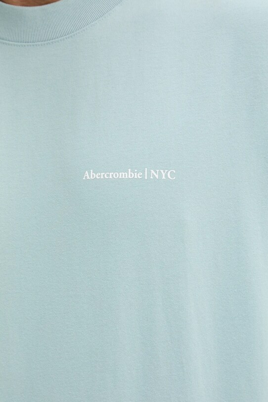 Bavlnené tričko Abercrombie & Fitch tyrkysová KI123.5017.203