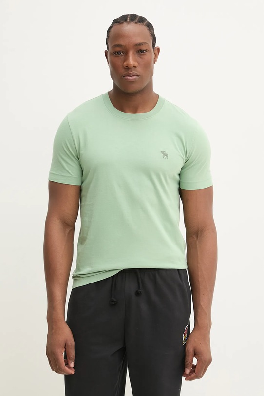 Abercrombie & Fitch t-shirt bawełniany bawełna zielony KI124.5103.300
